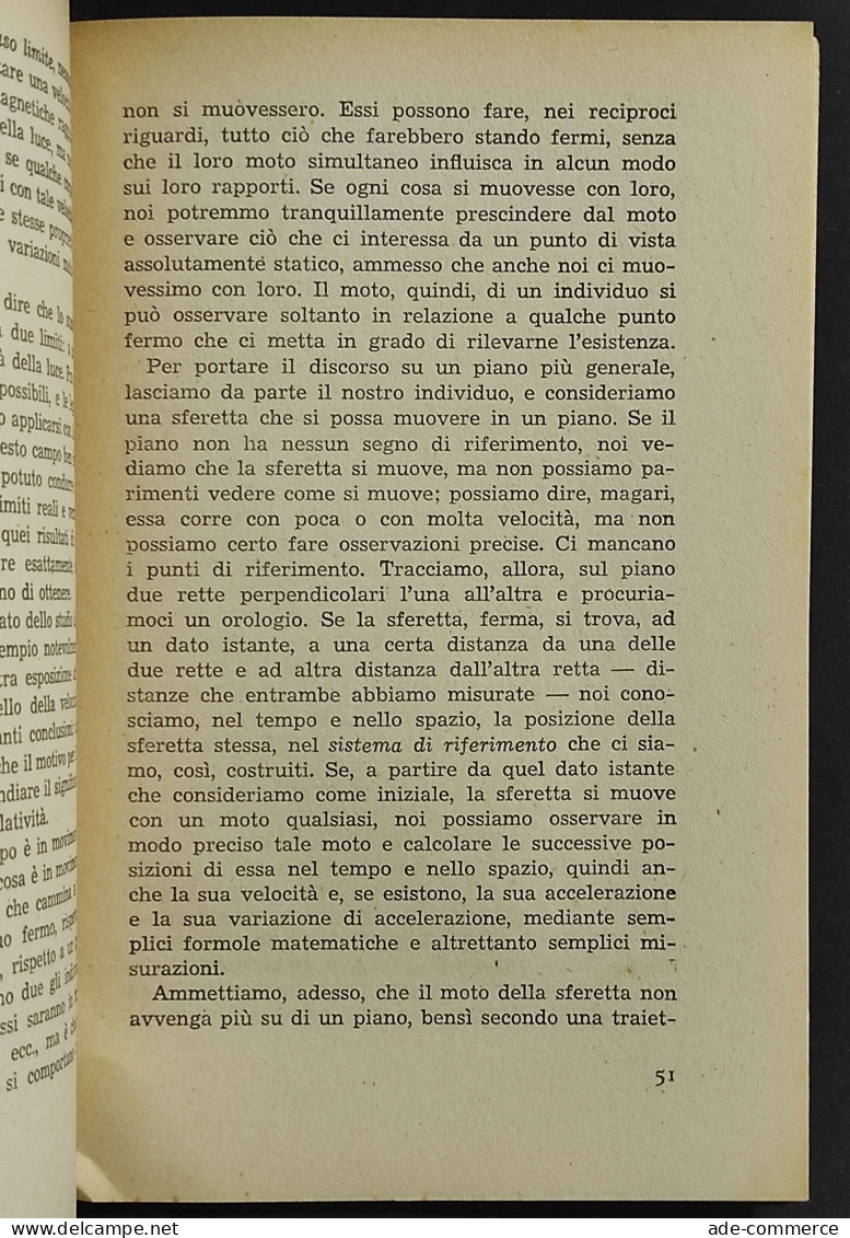 La Relatività - A. Perugini - Ed. Curcio - 1950 - Matematica E Fisica