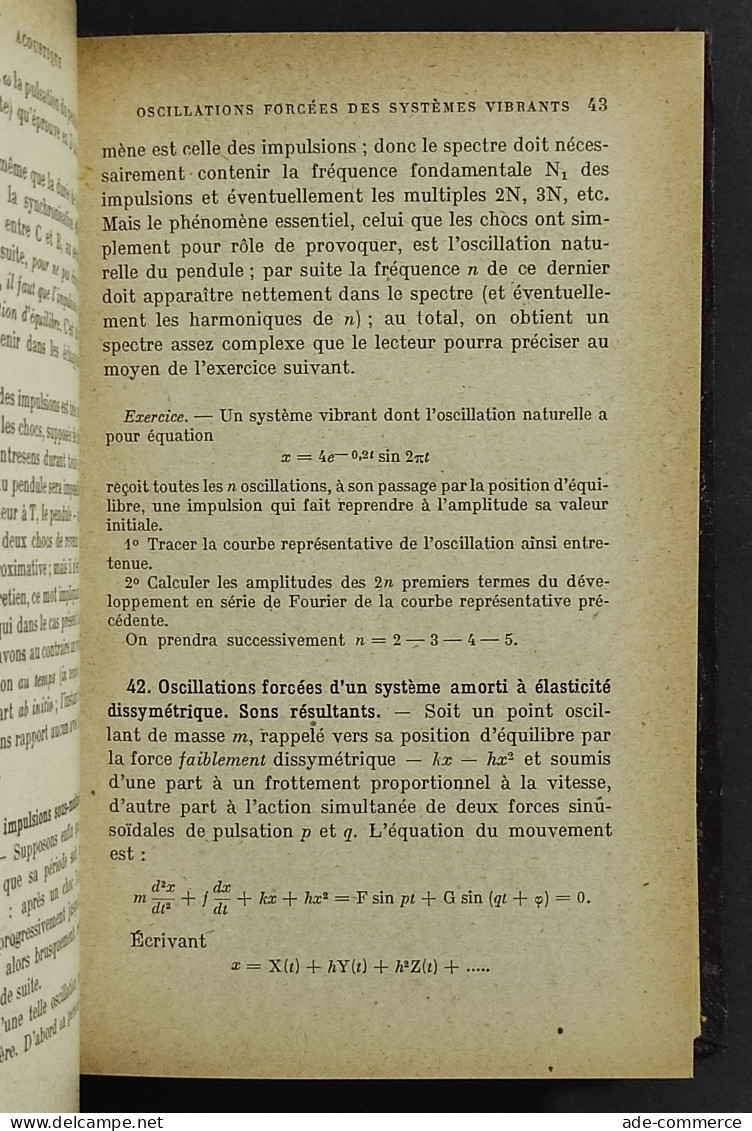 Acoustique - A. Foch - Ed. Armand Colin - 1934 - Wiskunde En Natuurkunde