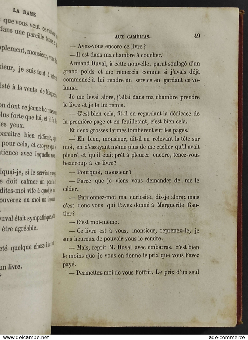 La Dame Aux Camelias - A. Dumas Fils - Ed. Michel Levy Freres - 1858 - Libri Antichi