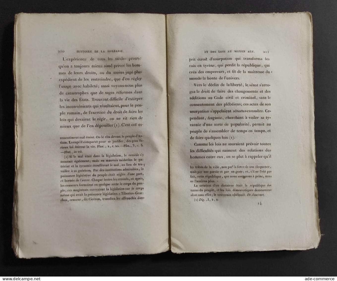 Historie Barbarie  Des Louis Au Money Age - Toulotte - Ed. Dureuil - 1829 - 3 Vol. - Libri Antichi