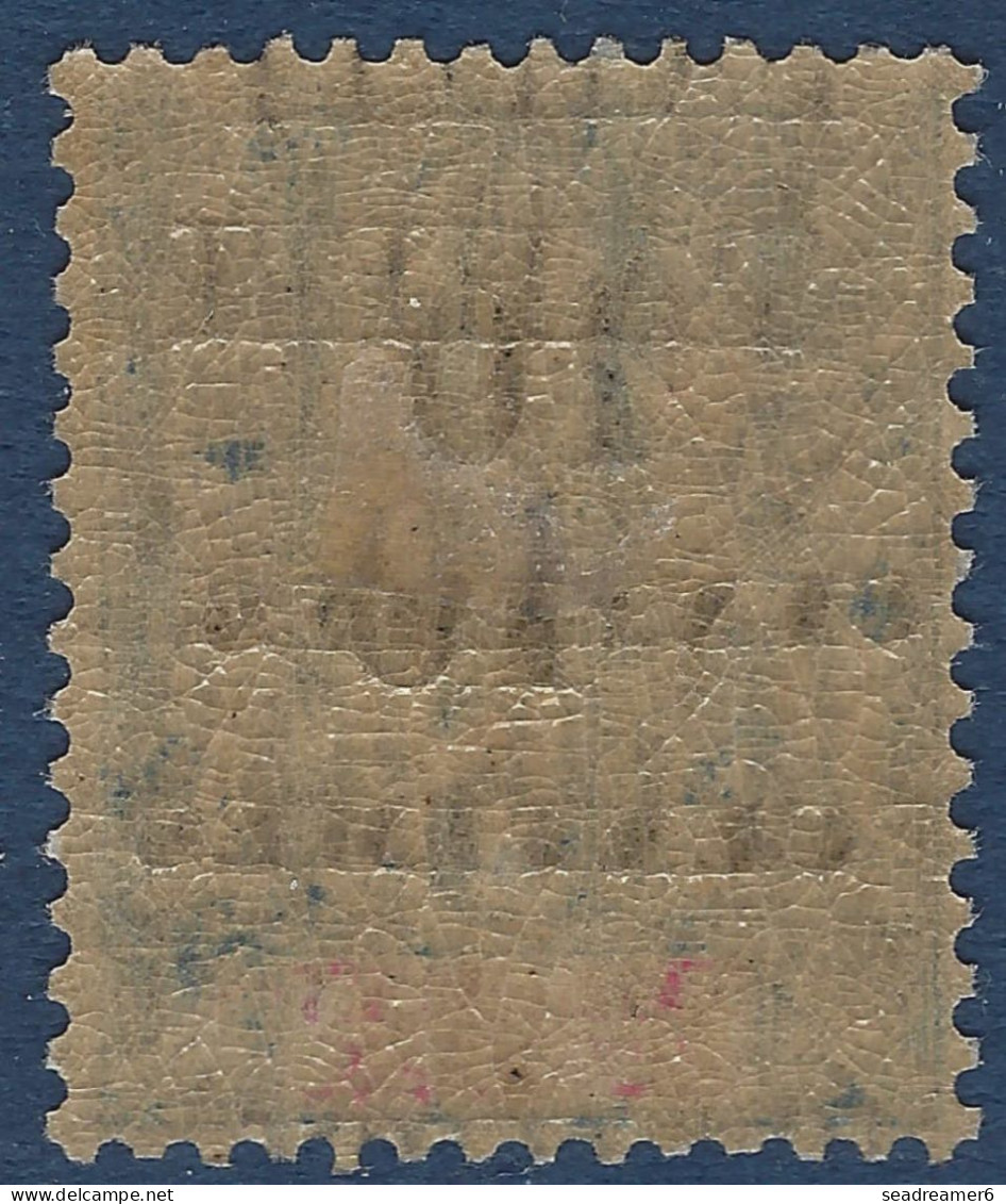 France Colonies TAHITI N°33Ab* 10c Sur 15c Bleu Variété Double Surcharge Type II  Frais & TTB - Unused Stamps