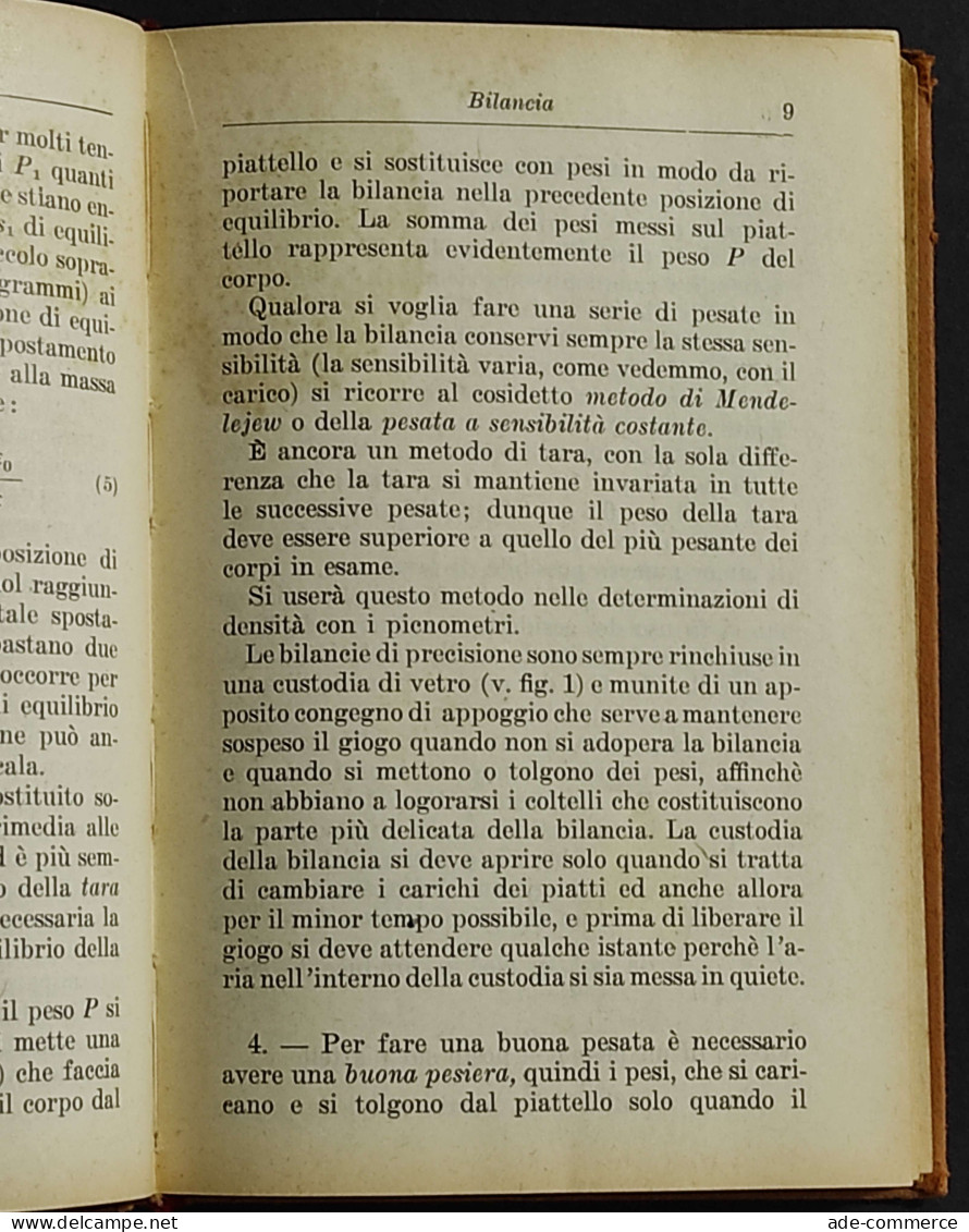 Esercitazione Di Fisica Pratica - G. Aliverti - Ed. Manuali Hoepli - 1941 - Handbücher Für Sammler