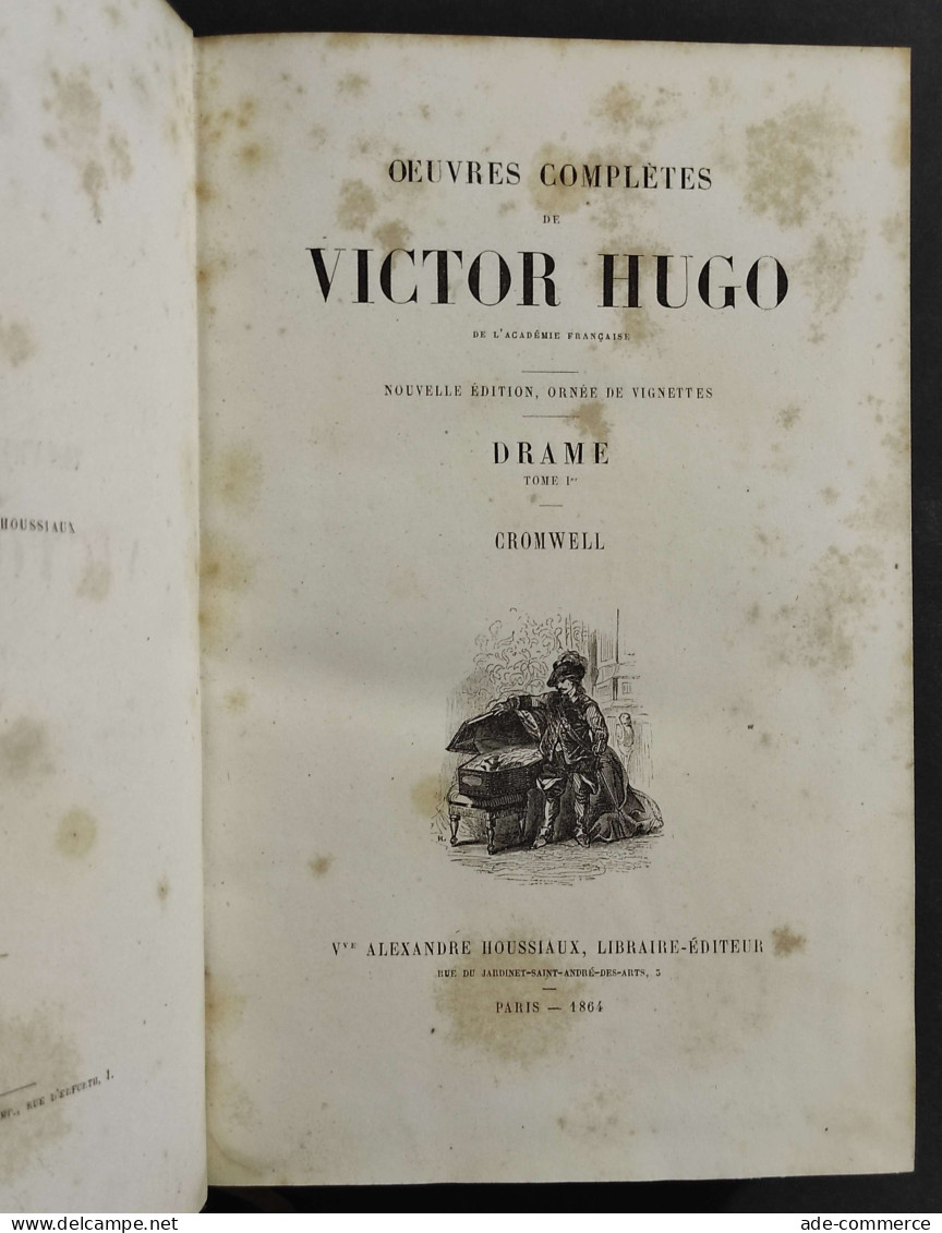 Oeuvres Completes De Victor Hugo - Drame - Ed. Houssiaux - 1864 - 4 Vol. - Libri Antichi