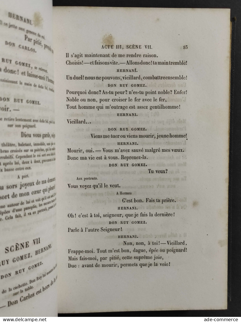 Oeuvres Completes De Victor Hugo - Drame - Ed. Houssiaux - 1864 - 4 Vol. - Libri Antichi