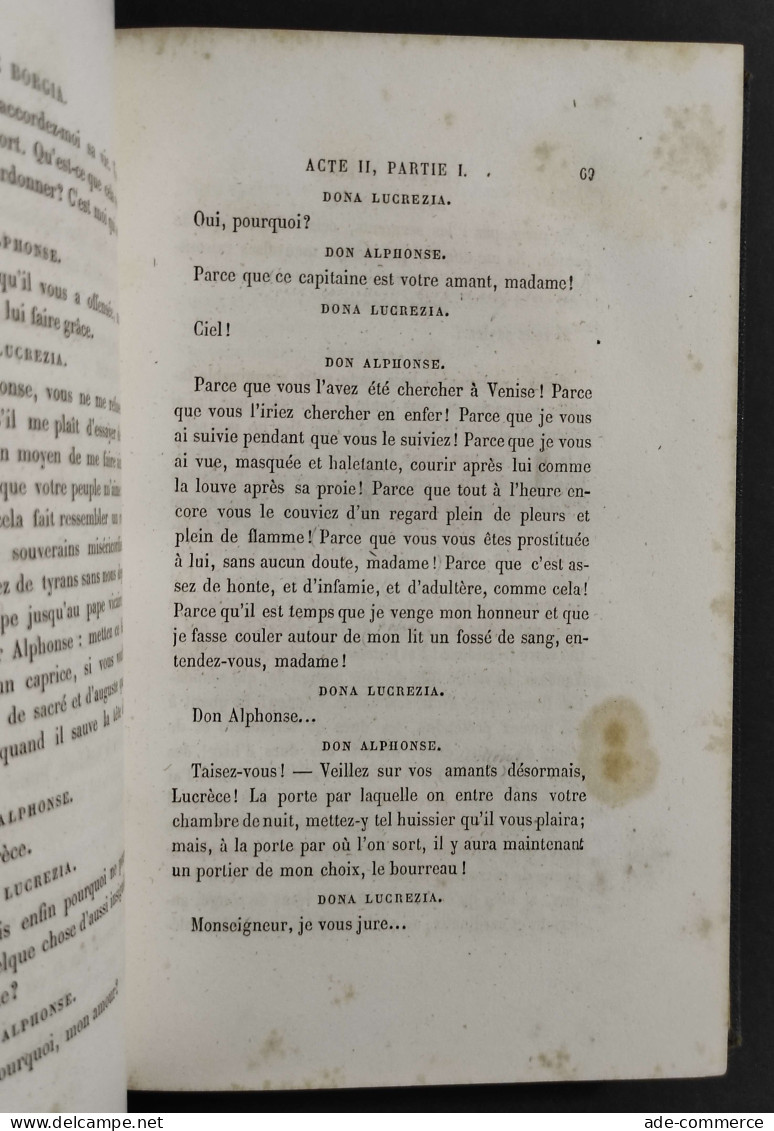 Oeuvres Completes de Victor Hugo - Drame - Ed. Houssiaux - 1864 - 4 Vol.