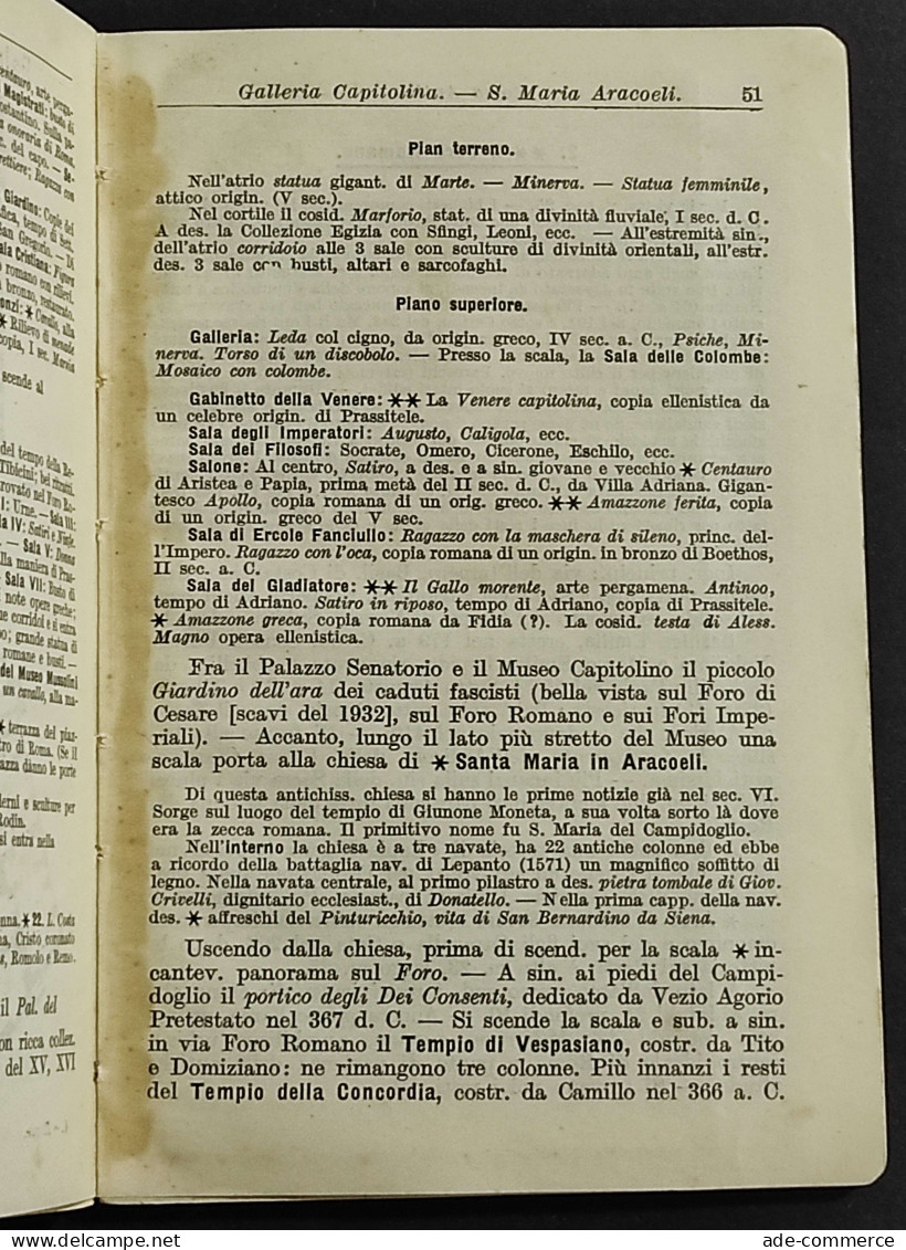 Guide Italiane Vol. 9 - Roma E Dintorni - G. S. Filippi - Ed. Grieben - 1933 - Tourisme, Voyages