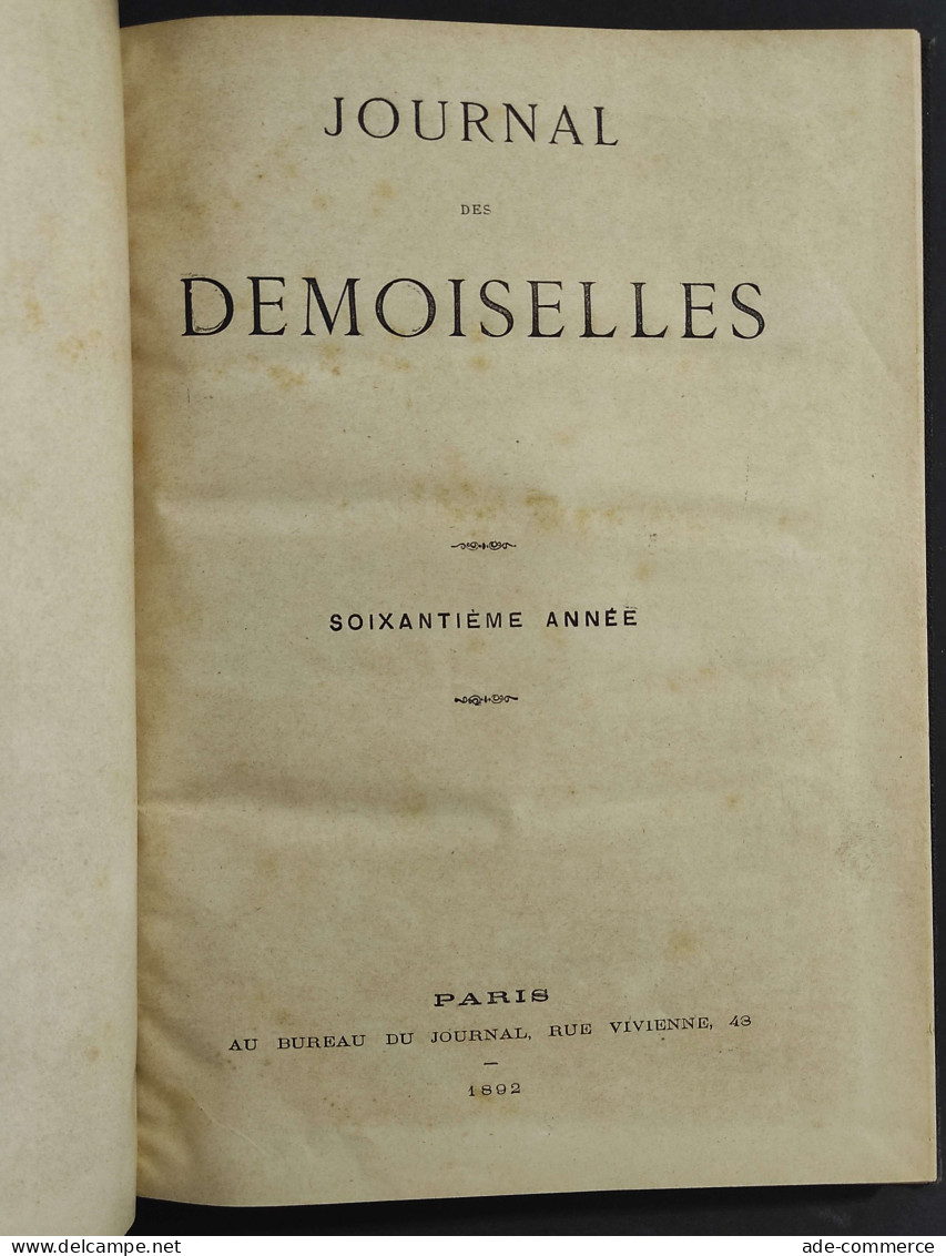 Journal Des Demoiselles - Soixantieme Annee - 1892 - Libri Antichi