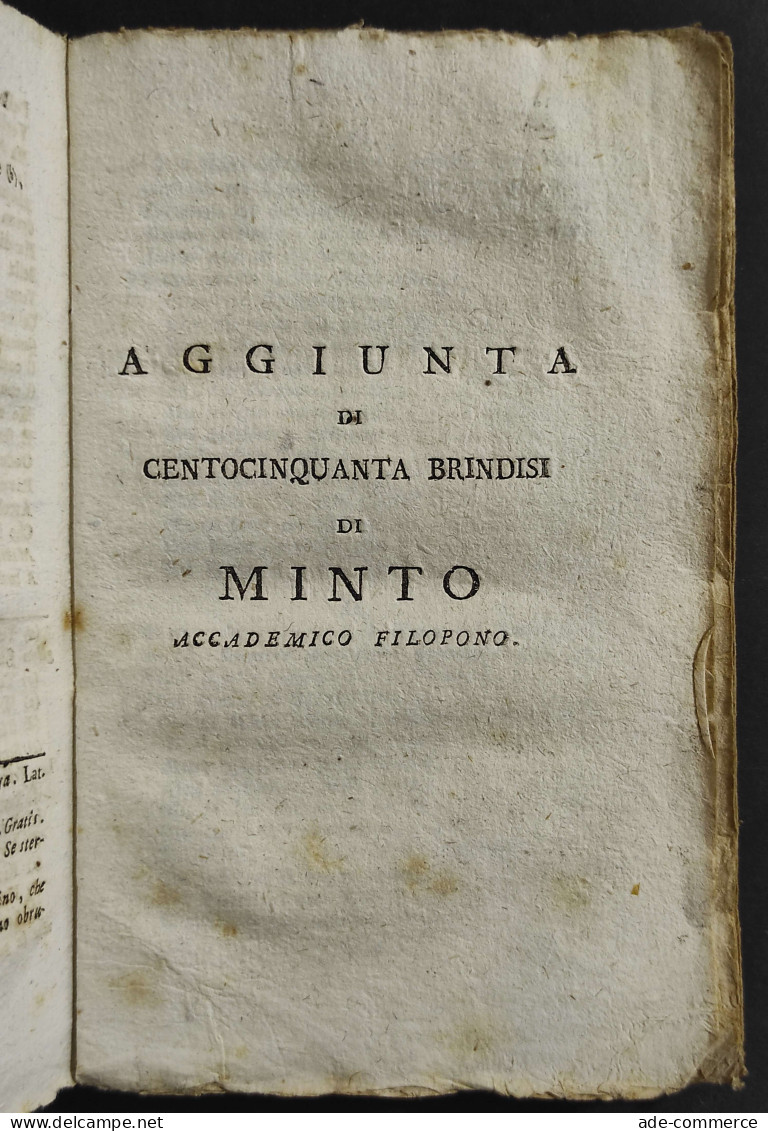 Bacco In Toscana - Centocinquanta Brindisi - F. Redi - 1803 - Libri Antichi