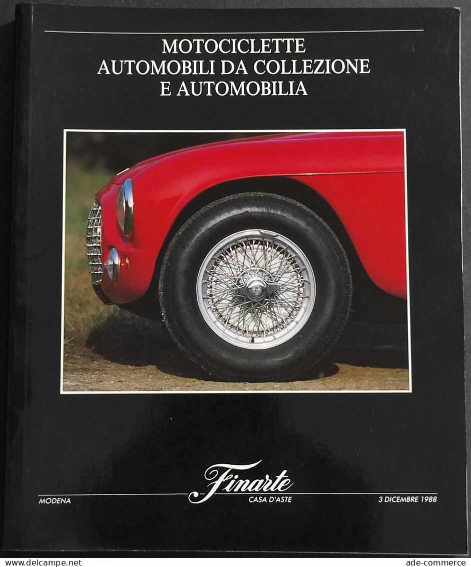 Motociclette Automobili Da Collezione E Automobilia - Finarte - Dic. 1988 - Moteurs