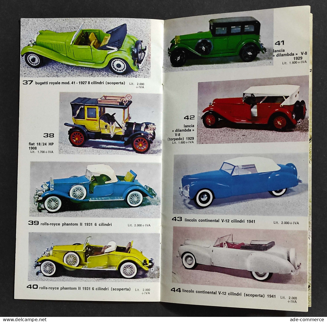 Opuscolo Automobili D'Epoca Per Amatori - RIO 1/43 - 1973-4 - Non Classés