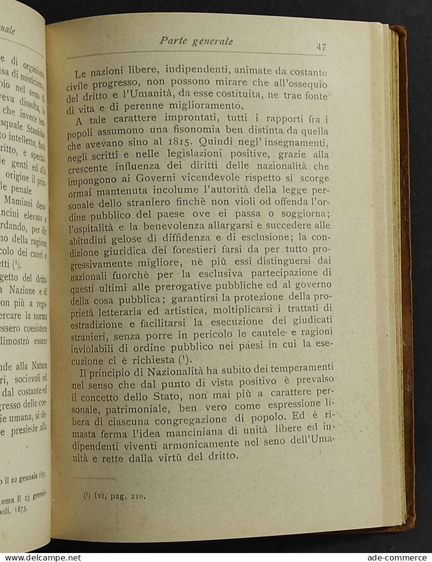 Diritto Internazionale Penale - S. Adinolfi - Ed. Hoepli - 1913 - Handbücher Für Sammler