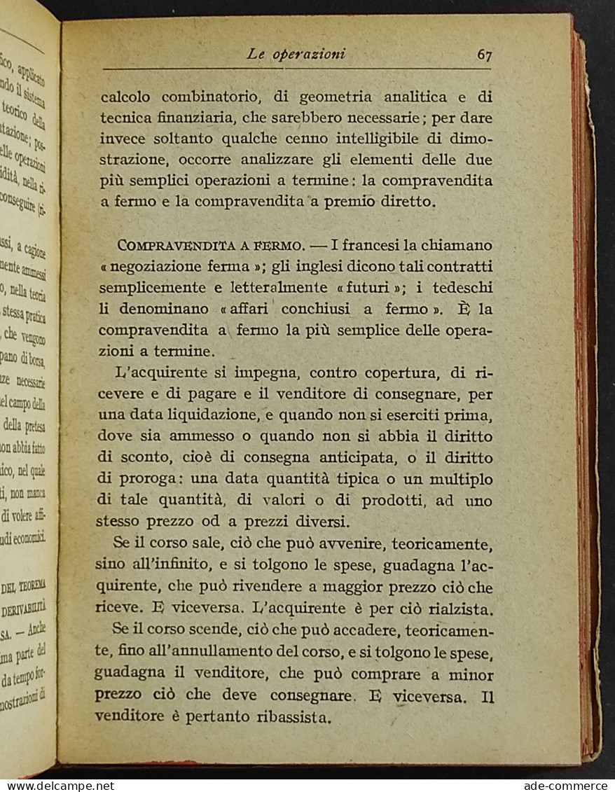 La Borsa - A. De Pietri-Tonelli - Ed. Manuali Hoepli - 1923 - Handbücher Für Sammler