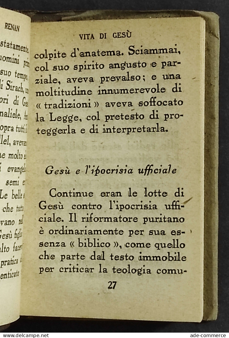 Renan - Vita Di Gesù - G. Vitali - Istituto Ed. Italiano - 3 Vol. - Religion