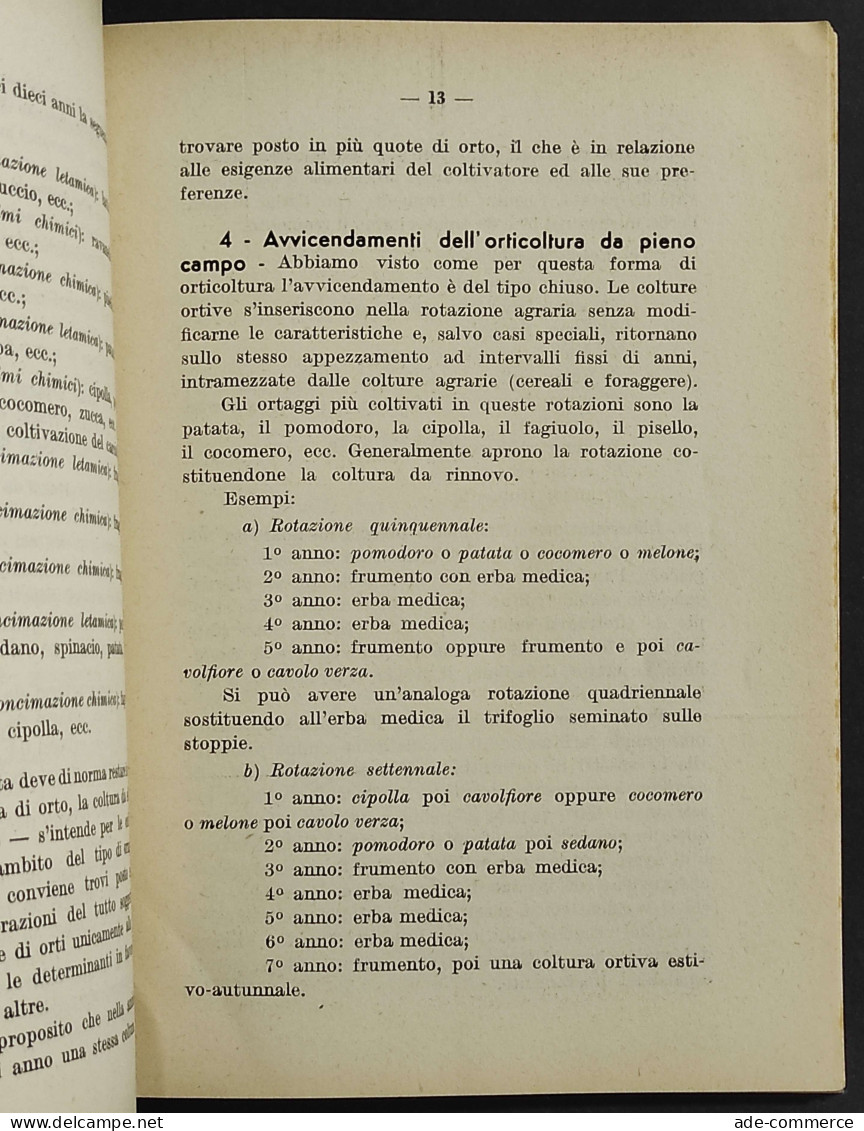 Orticoltura Moderna II - A. Calzecchi - Ed. REDA - 1937 - Jardinería