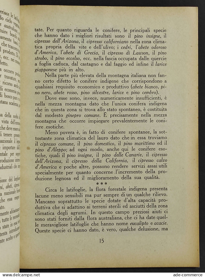 Come Si Rimboschisce - A. Merendi - Ed. REDA - 1940 - Jardinería