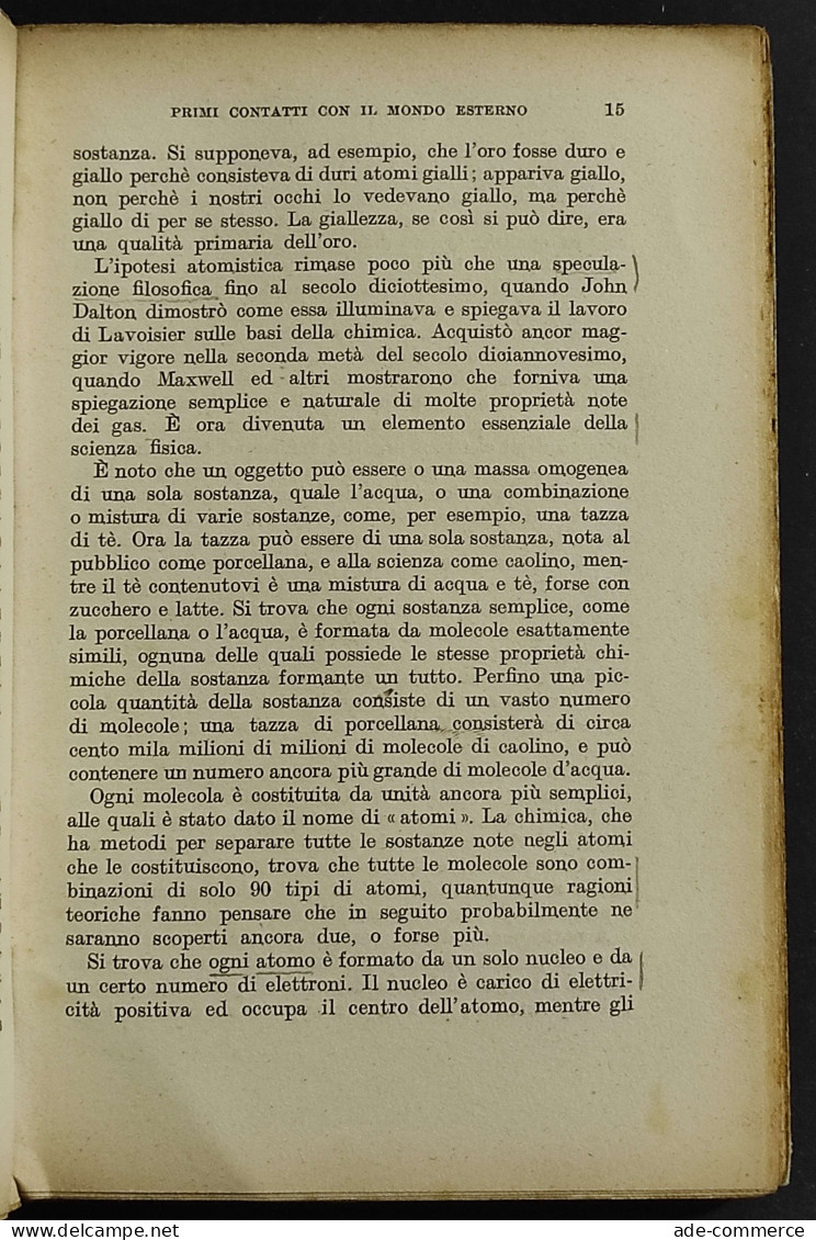 I Nuovi Orizzonti Della Scienza - J. Jeans - Ed. Sansoni - 1934 - Matemáticas Y Física