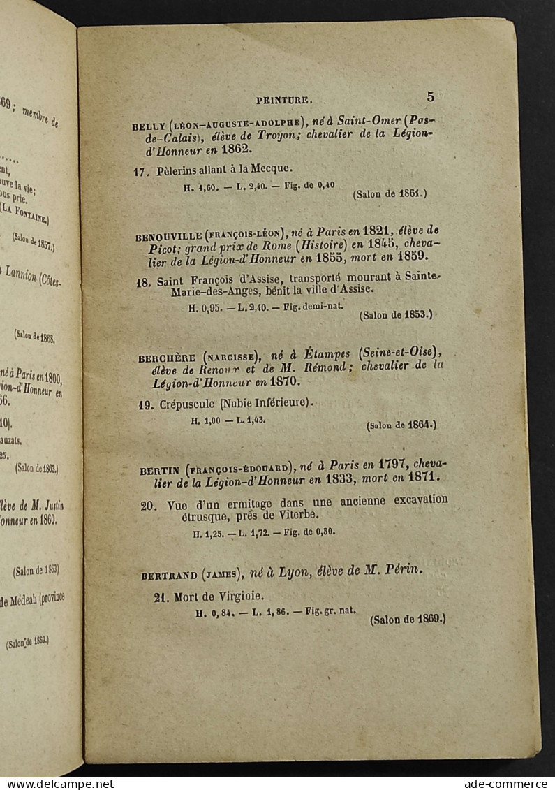 Notice Des Peintures Sculptures Et Dessins Musee Luxembourg - 1872 - Libri Antichi