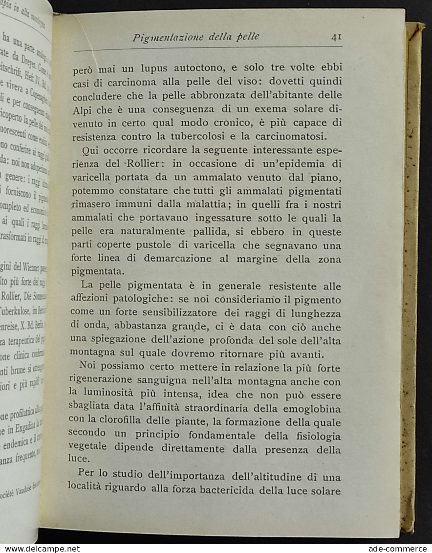 L'Elioterapia In Alta Montagna - B.-Curti - Ed. Hoepli - 1914 - Medicina, Psicología