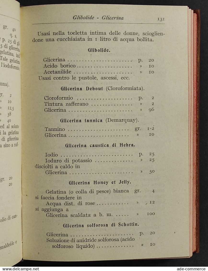 Formolario Delle Specialità Medicinali - C. Craveri - Ed. Hoepli - 1915 - Manuels Pour Collectionneurs