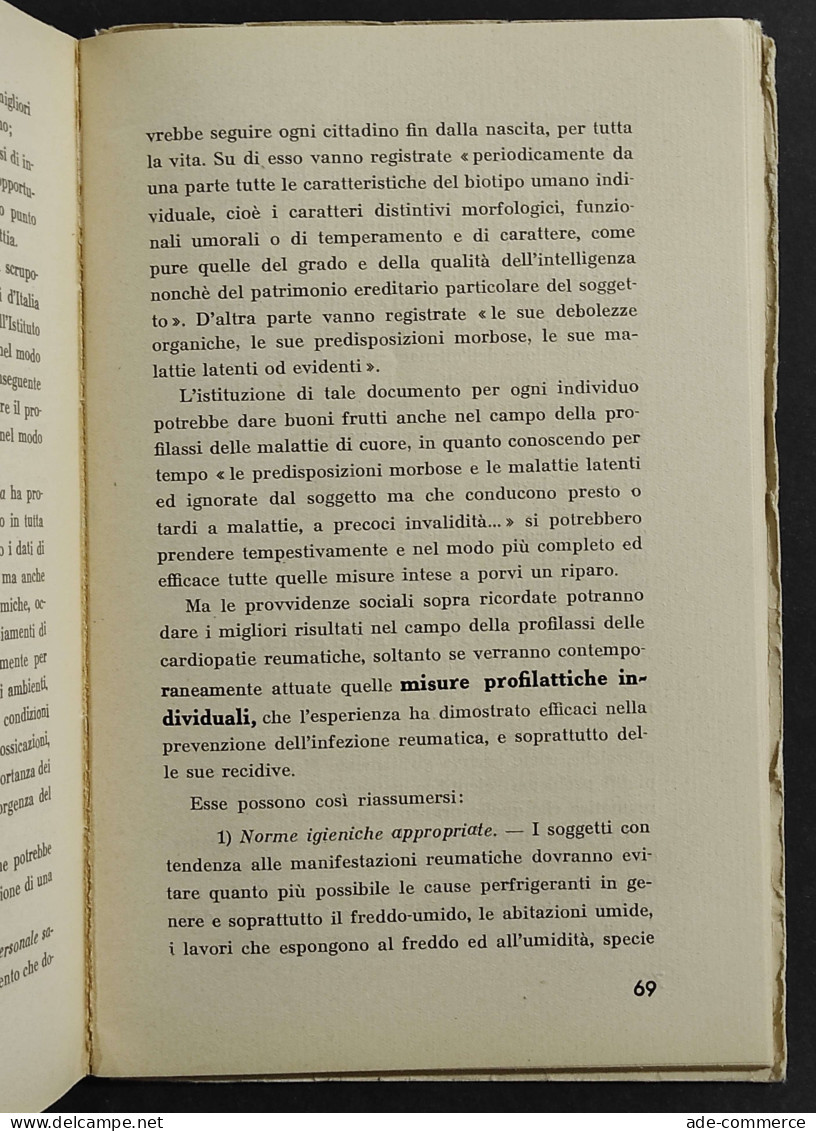 L'Importanza Sociale Delle Malattie Di Cuore - P. L. Guidotti - 1942 - Medicina, Psicologia