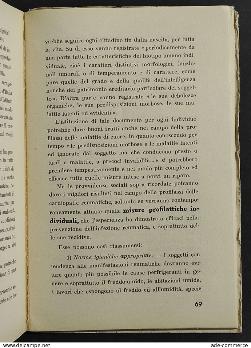 L'Importanza Sociale Delle Malattie Di Cuore - P. L. Guidotti - 1942 - Médecine, Psychologie
