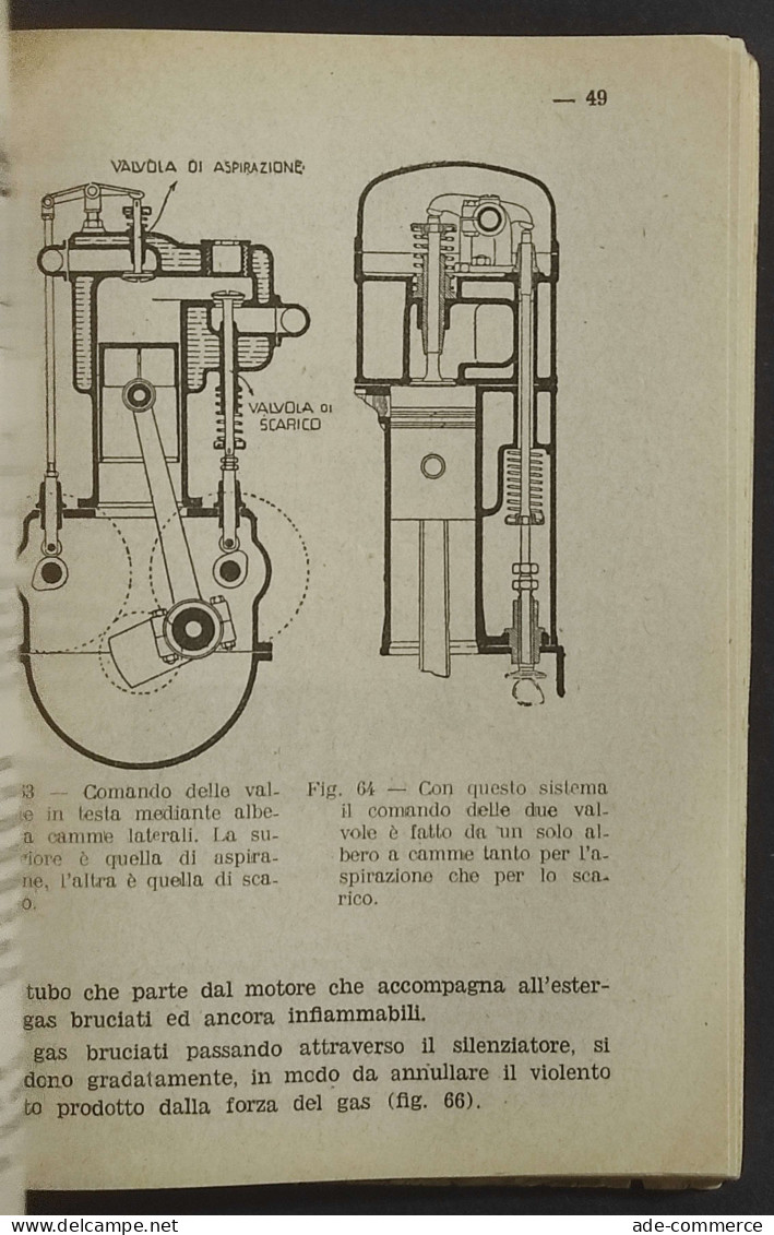 L'Auto Patente - Manuale Teorico Pratico - C. Pedretti - Ed. Zannoni - 1944 - Engines