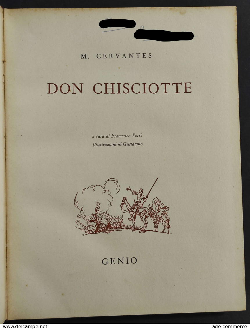 Don Chisciotte - M. Cervantes - Ed. Genio - 1949 - Enfants