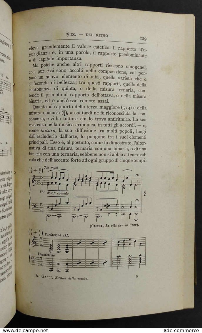Estetica Della Musica - A. Galli - Ed. Bocca - 1900 - Cinema & Music