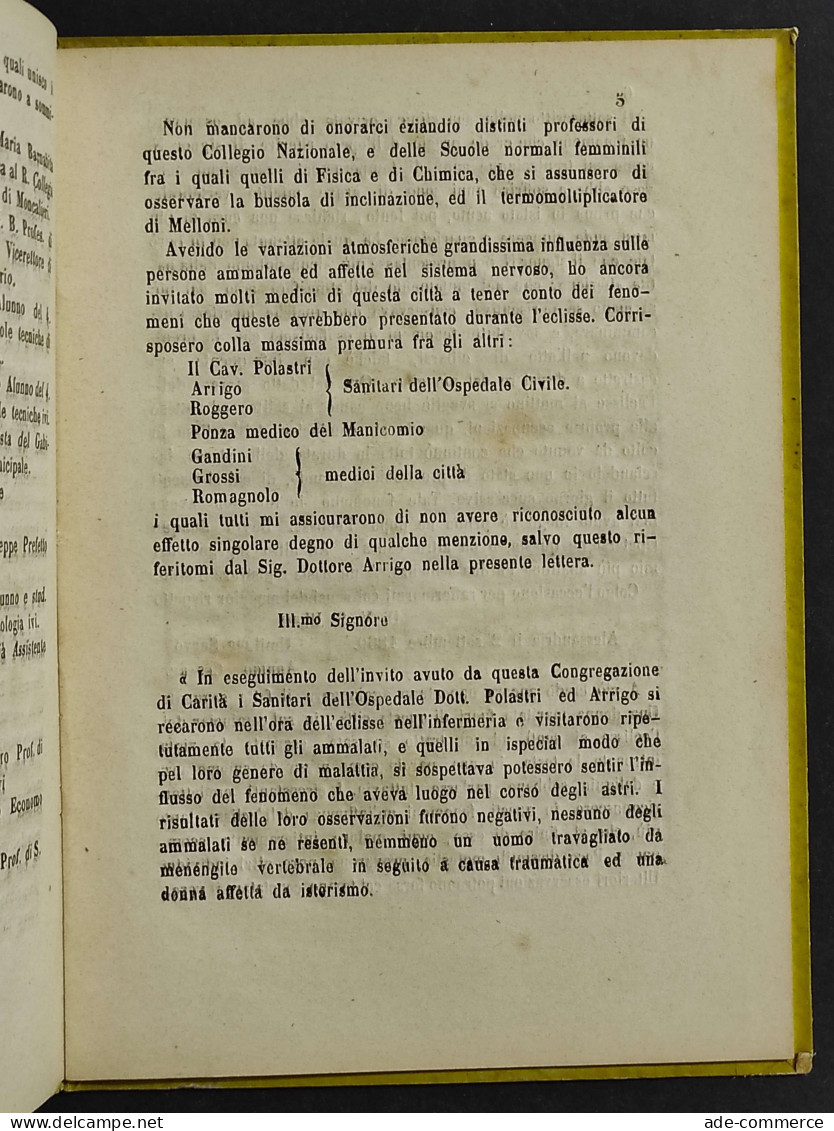 Osservazioni Meteorologiche In Alessandria Alla Specola Del Seminario - 1860 - Libri Antichi