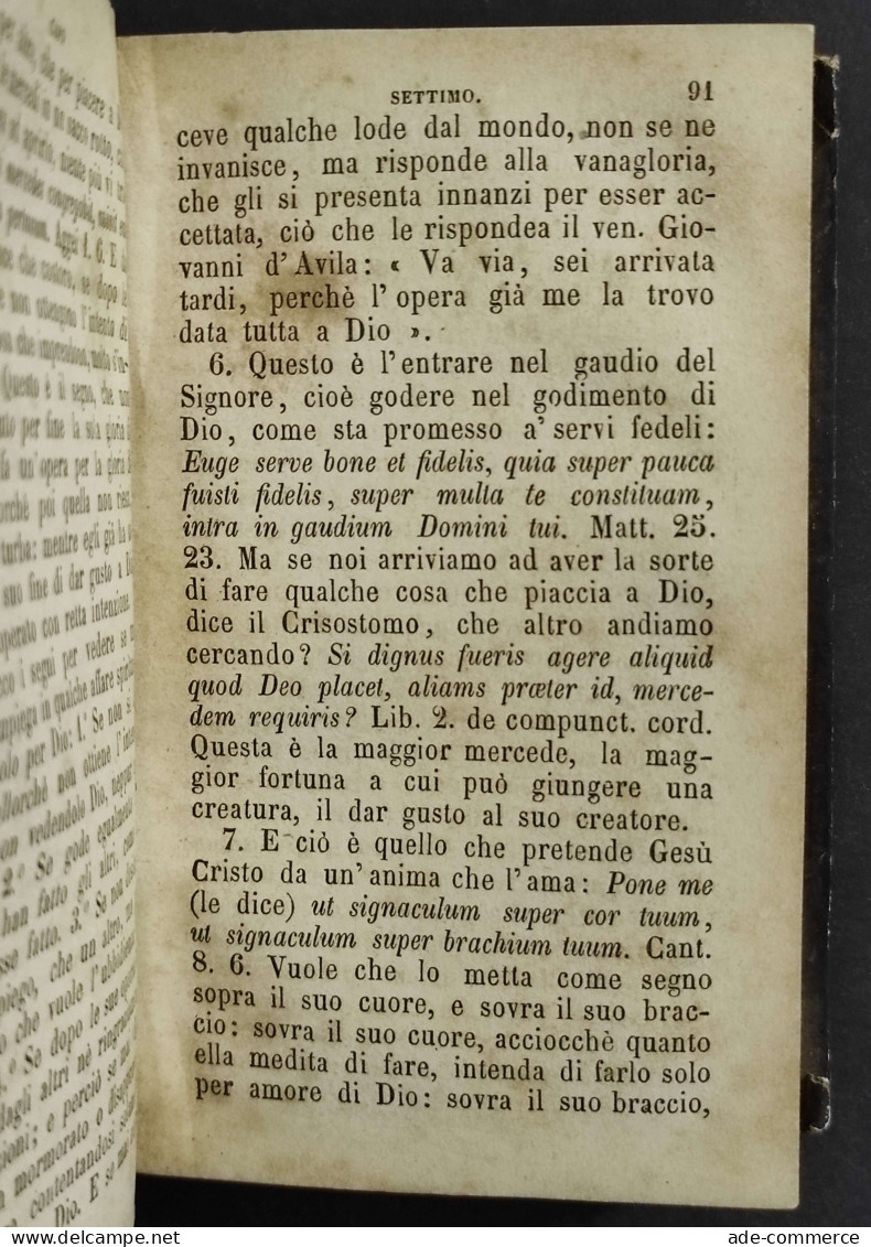 Pratica Di Amar Gesù Cristo - De Liguori - 1873 - Libri Antichi