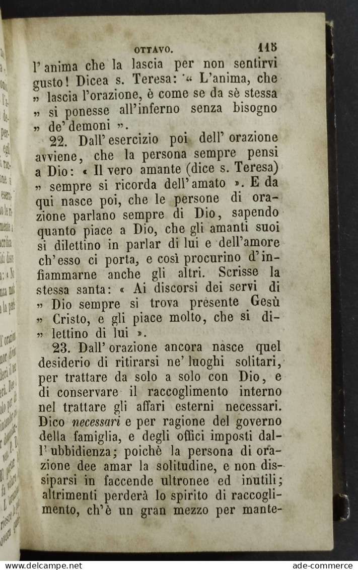 Pratica Di Amar Gesù Cristo - De Liguori - 1873 - Libri Antichi