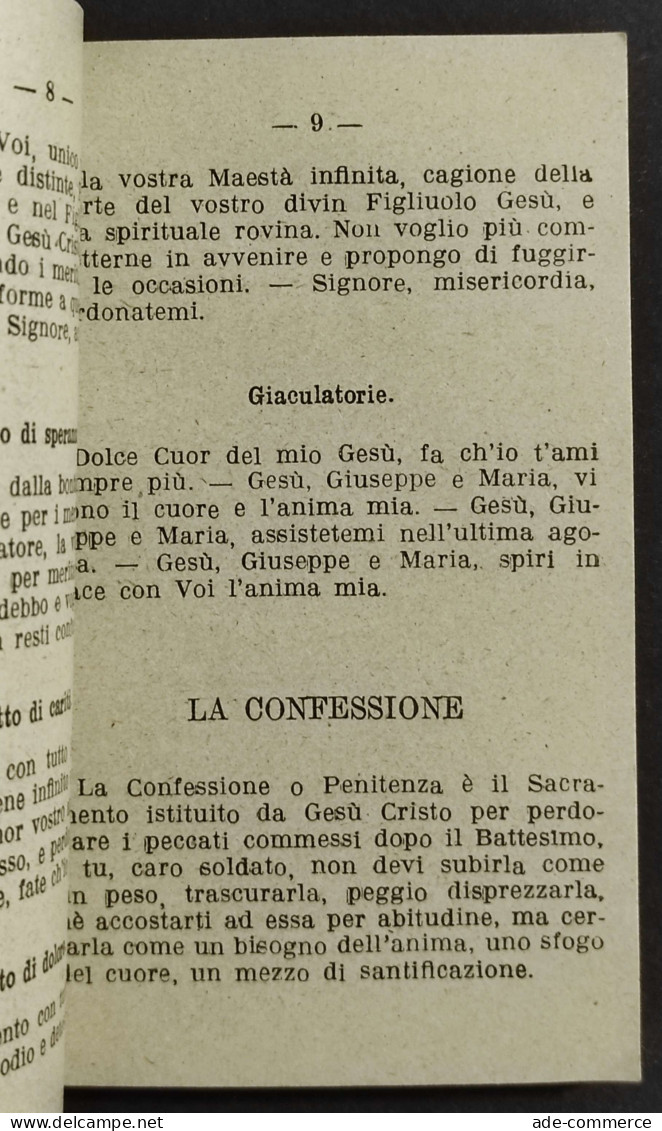 Manuale Religioso Del Soldato - 1940 - Ministero Della Guerra - Religión