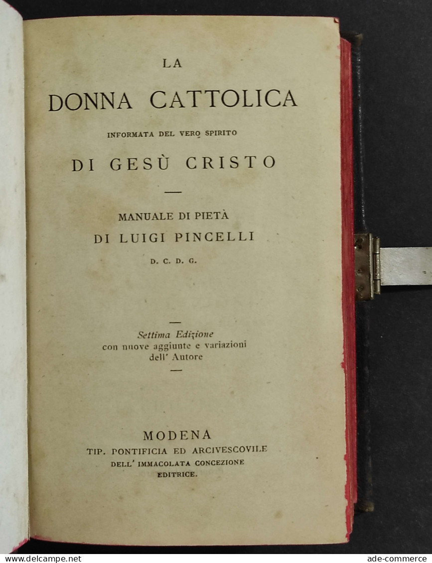 La Donna Cattolica - L. Pincelli - Tip. Pontificia - Religión