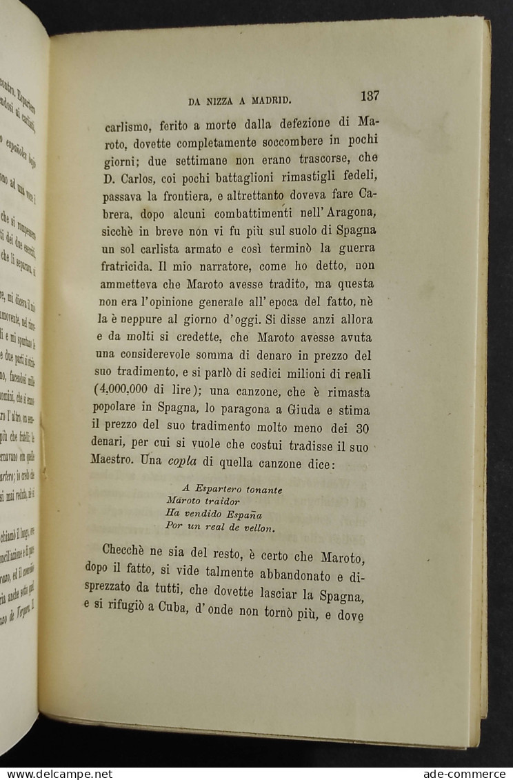 La Spagna - Da Irun A Malaga - A. De Foresta - Ed. Zanichelli - 1879 - Libri Antichi