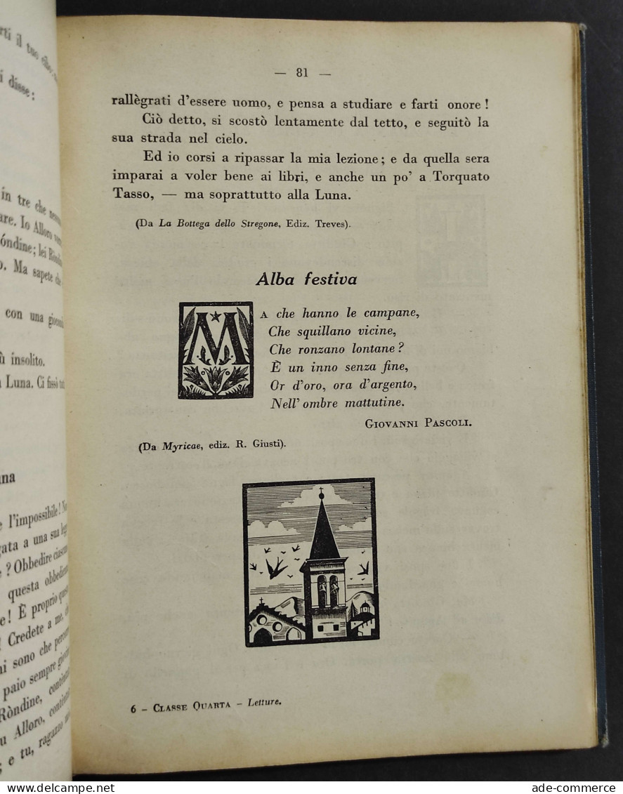 Il Libro Della IV Classe Elementare - Letture - A. S. Novaro - 1930 - Enfants