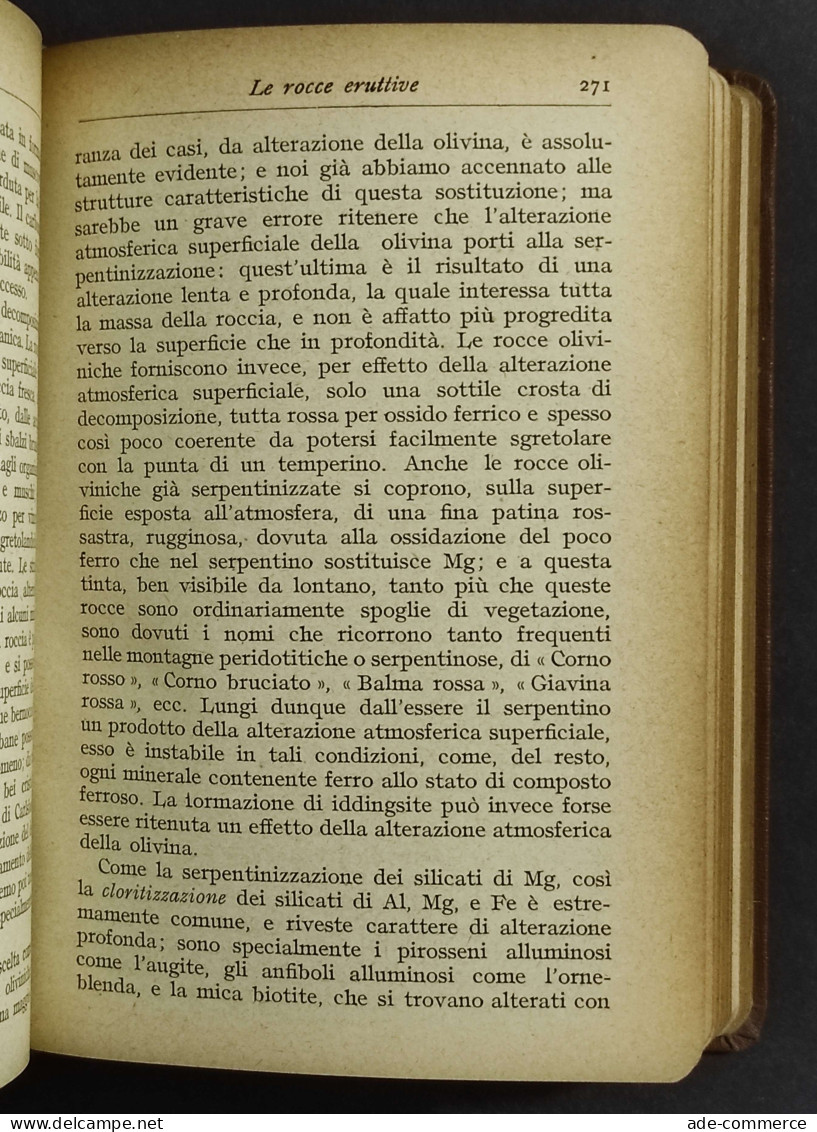 Le Rocce - E. Artini - Ed. Hoepli - 1919 - Manuels Pour Collectionneurs