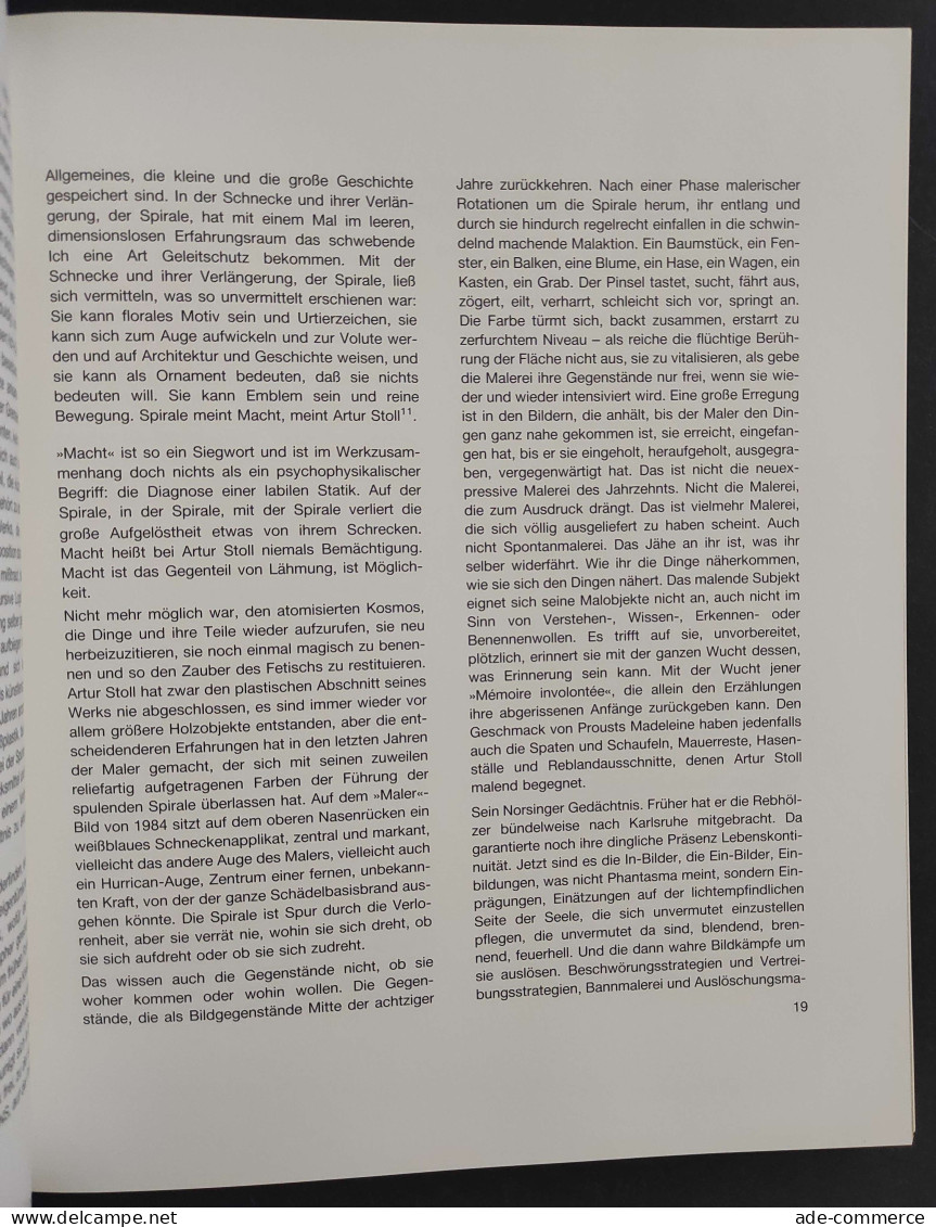 Artur Stoll - Staatiliche Kunsthalle Baden-Baden - 1989 - Kunst, Antiquitäten