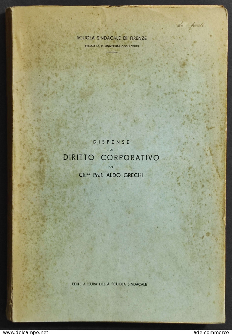 Dispense Di Diritto Corporativo Del Prof. A. Grechi - Società, Politica, Economia