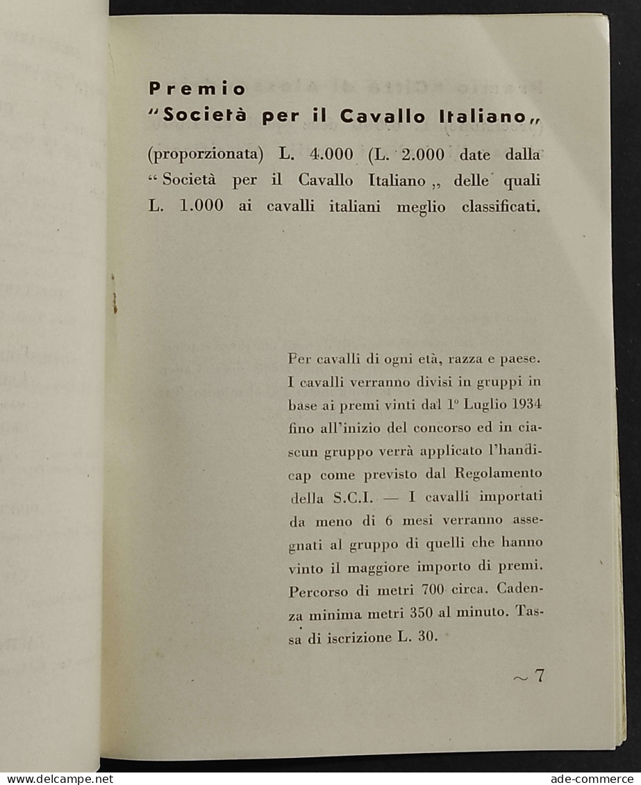 Concorso Ippico Nazionale - Fiera Di S. Giorgio - Alessandria - 1935 - Deportes