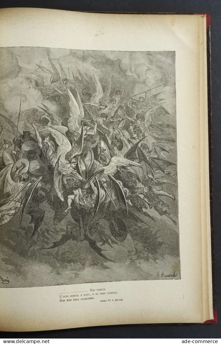 Il Paradiso Perduto - G. Milton - Ill. Doré - Ed. Sonzogno - 1891 - Libri Antichi