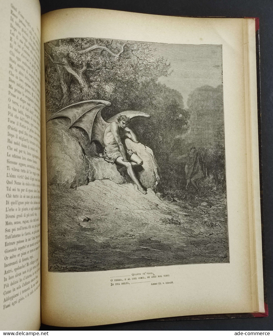 Il Paradiso Perduto - G. Milton - Ill. Doré - Ed. Sonzogno - 1891 - Libri Antichi