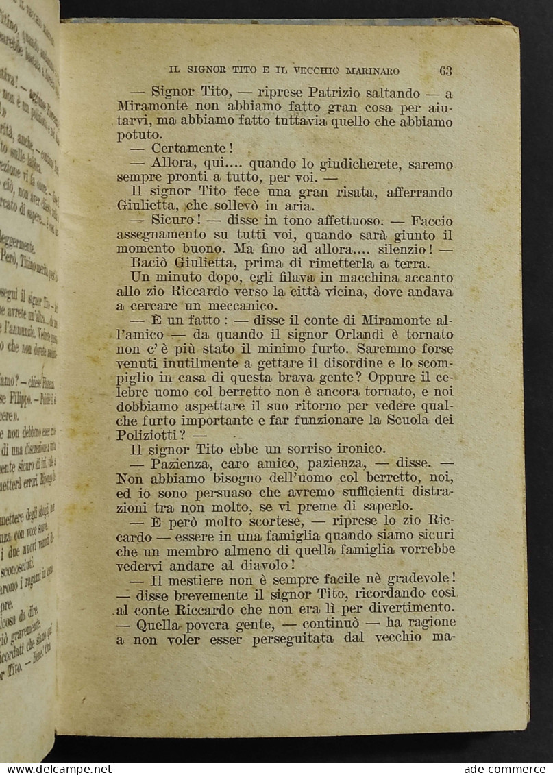 Il Signor Tito E Il Vecchio Marinaro - M. Giraud - Ed. Salani - 1941 - Kinder
