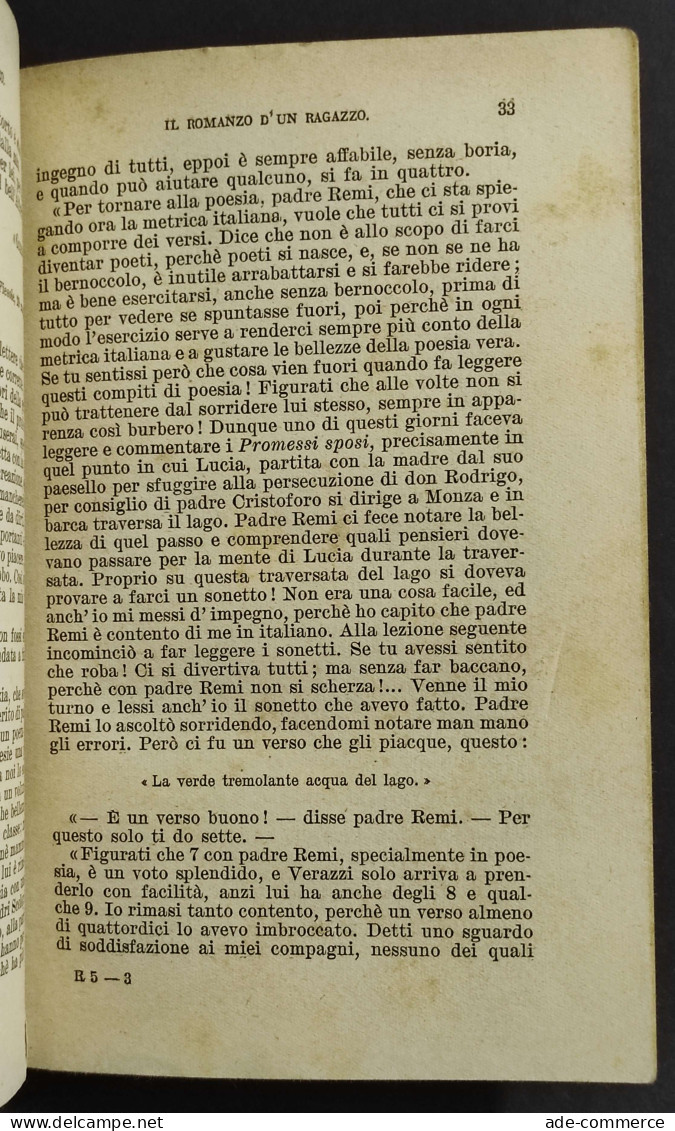 Il Romanzo D'Un Ragazzo - G. Chelazzi - Ed. Salani - 1939 - Niños