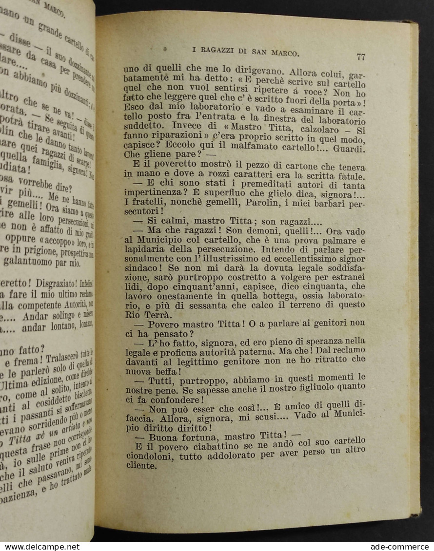 I Ragazzi Di San Marco - G. Chelazzi - Ed. Salani - 1941 - Niños