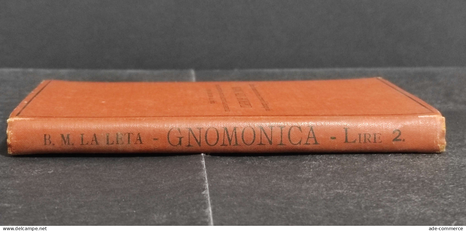 Gnomonica L'Arte Di Descrivere Orologi Solari - La Leta - Ed. Hoepli - 1897 - Manuels Pour Collectionneurs