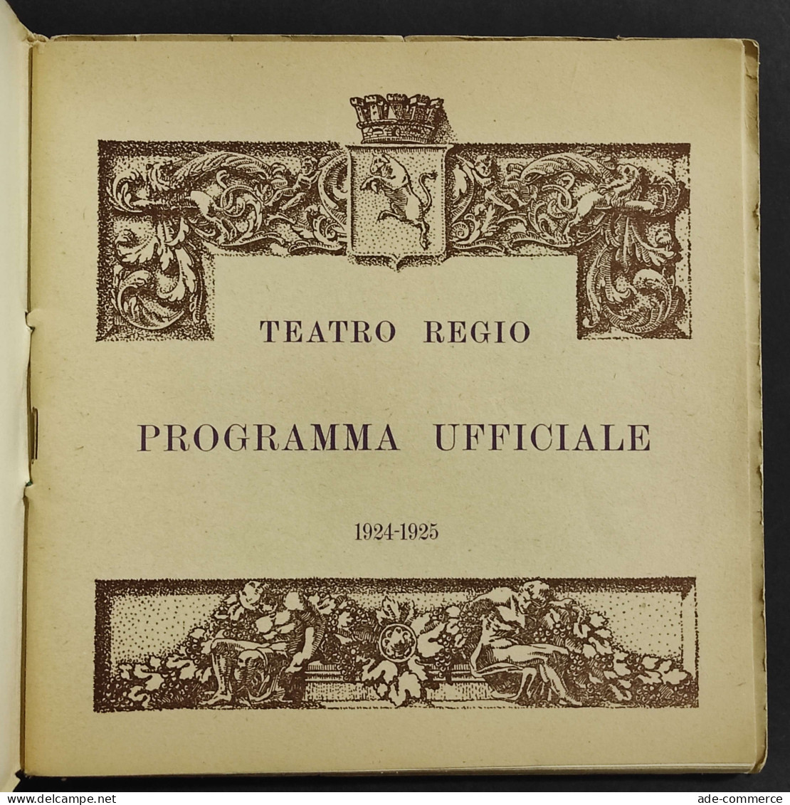 Teatro Regio - Programma Ufficiale  Stagione 1924-1925 - Cinema & Music