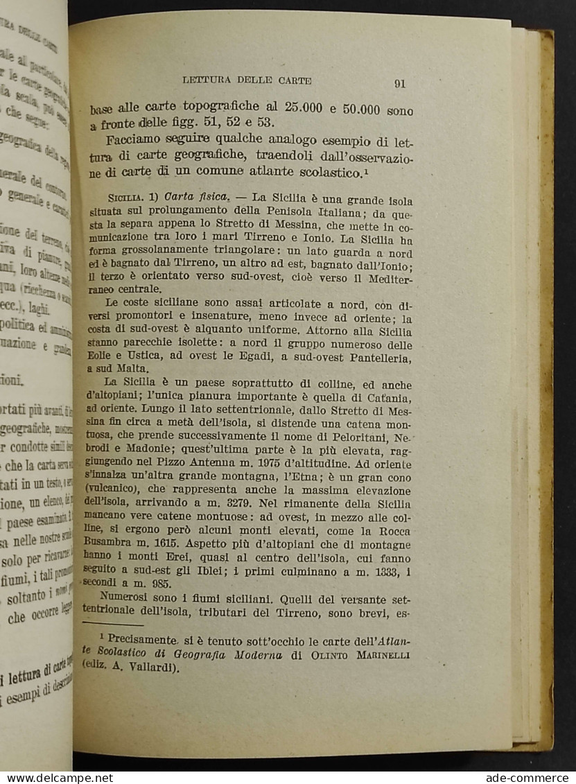 La Lettura Delle Carte Geografiche - A. Sestini - Ed. Le Monnier - 1954 - Handleiding Voor Verzamelaars