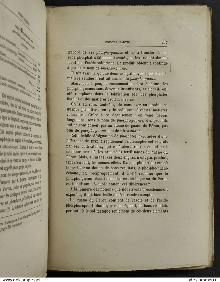 Guide Pour L'Achat Et L'Emploi Des Engrais Chimiques - H. Joulie - 1876 - Libri Antichi