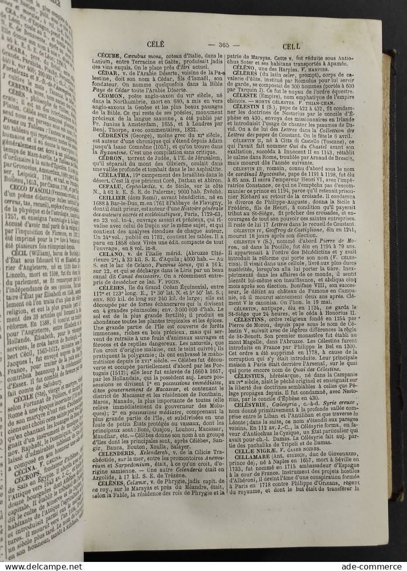 Dictionnaire Universel Histoire Geographie - Bouillet - Ed. Hachette - 1871 - Libri Antichi