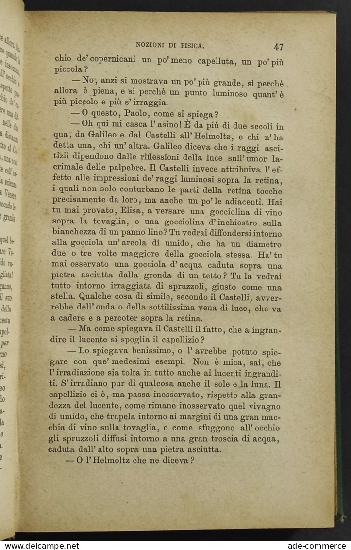 L'Estate In Montagna - Notizie Di Fisica - R. Caverni - Ed. Le Monnier - 1885 - Libri Antichi